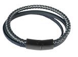 Armband ADELIA´S "Herren Armband – Lederarmband aus Leder 21 cm", blau, Armbänder, Herren, 21cm, Leder, Armband, Ideal als Geschenk für besondere Anlässe