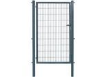 Zauneinzeltür ARVOTEC "ESSENTIAL", grau (anthrazit), B:120cm H:200cm, Metall, Tore, Breite: 100 - 120 cm, Höhe: 80 - 200 cm, zum Einbetonieren
