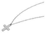 Kette ohne Anhänger ADELIA´S "Damen Halskette mit Anhänger – Kreuz aus Edelstahl", silber, Halsketten, Damen, 48cm, Edelstahl, Ideal als Geschenk zum einen besonderen Tag