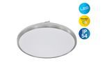 NÄVE LED Deckenleuchte "Tiflis", silberfarben, 1, Ø 38,3cm H: 5,8cm, 1 Stk., Leuchten, 4 stufig dimmbar per Wandschalter/25%/50%/100%, inkl. Memoryfunktion, LED Deckenleuchte
