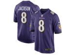 Footballtrikot NIKE "Nike Trikot Baltimore Ravens NFL Home Game Jersey Jackson 8", Herren, Gr. L, lila (mehrfarbig), 100% Polyester, Trikots
