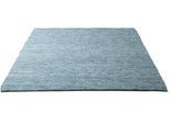 Wollteppich SANSIBAR "Hörnum", blau, B:90cm H:12mm L:160cm, Schurwolle, Teppiche, Handweb Teppich, meliert, reine gewalkte Wolle, handgewebt