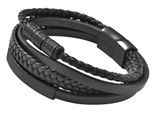 Armband ADELIA´S "Unisex Armband aus Leder 23 cm", schwarz, Armbänder, Damen, 23cm, Leder, Armband, Ein kleines Geschenk mit großer Wirkung