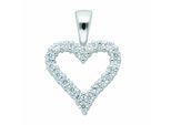 Kettenanhänger ADELIA´S "Anhänger 925 Silber mit Zirkonia – Silberanhänger", silber, Schmuckanhänger, Damen, mit Zirkonia, Silber 925 (Sterlingsilber), Kettenanhänger, Silberanhänger
