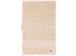 Gästehandtuch LACOSTE "LLECROCO", beige (cappuccino), B:40cm L:60cm, Frottier, Obermaterial: 100% Baumwolle, Handtücher, mit Label-Applikationen