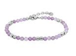 Armband ADELIA´S "Damen Armband aus Edelstahl 17 cm", lila (silber), Armbänder, Damen, 17cm, Edelstahl, Armband, Ideal als Geschenk für besondere Anlässe