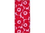 Duschtuch MARIMEKKO "UNIKKO", rot (rosa,rot), B:70cm L:150cm, Frottier, Obermaterial: 100% Baumwolle, Handtücher, Duschtuch, 100% Baumwolle, angenehm weich, 70 x 150 cm