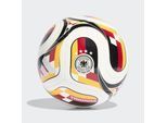 Fußball ADIDAS PERFORMANCE "DFB CLB HOME" Gr. 5, weiß, team power rot 2, collegiate gold, schwarz, Bälle, 5, 0,4 g, Fußball WM Deutschland, B:22,3cm H:17,3cm T:22cm