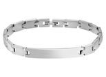 Gliederarmband ADELIA´S "Unisex Armband – Gliederarmband aus Edelstahl 21 cm", silber, Armbänder, Damen, 21cm, Edelstahl, Gliederarmband, Ideal als Geschenk – dezent und elegant