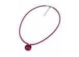 Kette mit Anhänger "Frankfurt", Damen, Gr. onesize, Glas, pink, COLLEZIONE ALESSANDRO, Basic, Halsketten, mit echtem Glasstein