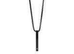 Kette mit Anhänger ADELIA´S "Unisex Edelstahl Halskette mit Anhänger", schwarz, Halsketten, Damen, unbekannt, Edelstahl