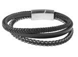Armband ADELIA´S "Herren Armband – Lederarmband aus Leder 21 cm", braun, Armbänder, Herren, 21cm, Leder, Armband, Ein Geschenk, das Freude macht