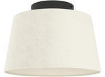 EGLO Deckenleuchte "Febres Wohnzimmerlampe, Schlafzimmerlampe Metall und Textil, E27", schwarz, 1, Ø 35cm H: 25cm, 1 Stk., Leuchten, Wand-/Deckenleuchte - H25 x Ø35 cm - schwarz - 1X60W exkl., Deckenleuchte