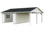 Garage PALMAKO "Roger, ohne Tor", weiß, weiß, H:316cm, Massivholz, Garagen, BxTxH: 706x619x316 cm