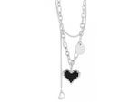 Kette mit Anhänger ADELIA´S "Damen Edelstahl Halskette mit Anhänger unbekannt cm", silber, Halsketten, Damen, Edelstahl