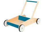 Lauflernwagen SMALL FOOT "schiefergrau", blau, Lauflernhilfen, KinderB:40,5cm H:45,5cm T:62cm, Holz, Metall, B:40,5cm H:45,5cm T:62cm