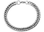Armband ADELIA´S "Unisex Armband – Panzerarmband aus Edelstahl 24 cm", silber, Armbänder, Damen, 24cm, Edelstahl, Armband, Zum Verschenken – ideal zum Jubiläum