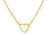 Kette mit Anhänger ADELIA´S "Damen Edelstahl Ankerkette Halskette mit Anhänger Herz", gold (gold, herz), Halsketten, Damen, unbekannt, Edelstahl