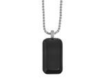 Kette mit Anhänger ADELIA´S "Unisex Edelstahl Halskette mit Anhänger", schwarz, Halsketten, Damen, unbekannt, Edelstahl