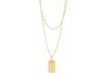 Kette mit Anhänger ADELIA´S "Damen Edelstahl Halskette mit Anhänger unbekannt cm", gold, Halsketten, Damen, Edelstahl