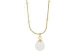 Kette mit Anhänger ADELIA´S "Damen Edelstahl Halskette mit Anhänger mit Perle", gold (gold, perle), Halsketten, Damen, Edelstahl