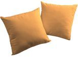 Dekokissen ADAM "Uni Collection", gelb (curry, unifarben), B:40cm L:40cm, Baumwolle, Dekokissen_Sitzkissen_Kissenhüllen, im Uni Design, Kissenhülle ohne Füllung, 1 Stück