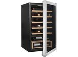 HANSEATIC Weinkühlschrank "HWC24FCBH-2", Energieeffizienz: F (A-G), silber (edelstahl), B:47cm H:83cm T:47cm, Weinkühlschränke, inkl. 3 Jahre Herstellergarantie