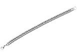 Armband ADELIA´S "Unisex Armband – Panzerarmband aus Edelstahl 22 cm", silber, Armbänder, Damen, 22cm, Edelstahl, Armband, Ideal zum Verschenken – schlicht und stilvoll