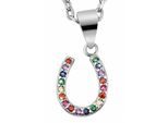 Kettenanhänger ADELIA´S "trendiger Schmuck Anhänger aus 925 Sterling Silber", bunt, Schmuckanhänger, Damen, Silber 925 (Sterlingsilber), Kettenanhänger