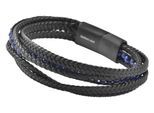 Armband ADELIA´S "Unisex Armband – Lederarmband aus Leder mit Lapis 19 cm", schwarz, Armbänder, Damen, 19cm, Leder, Armband, Ideal als Geschenk für besondere Anlässe