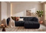 Ecksofa OTTO HOME "Gerron, Struktur-Chenille-Stoff mit Mélange-Effekt", anthrazit, B:271cm H:76cm T:180cm, 95%Polyester 5%Polyamide, Sofas, Ecksofa, Breite 271 cm, L-Form, vertikale Steppung, organische Rundungen