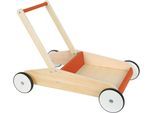 Lauflernwagen SMALL FOOT "schiefergrau", rot, Lauflernhilfen, KinderB:40,5cm H:45,5cm T:62cm, Holz, Metall, B:40,5cm H:45,5cm T:62cm