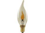 SEGULA LED-Filament "LED Kerze Windstoß smokey grau, E14", gold (smokey), L:11,2cm Ø:3,5cm, Leuchtmittel