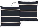 Kissenhülle CAMP DAVID "Sea Stripes", marine, B:40cm H:1cm L:40cm, Renforcé, Obermaterial: 100% Baumwolle, Kissenbezüge, Kissenhülle, gewebtes Label