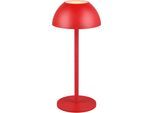 LED Außen-Tischleuchte REALITY LEUCHTEN "RICARDO Tischleuchte (Stück)", rot, H:30cm Ø:13,5cm, Leuchten, Outdoor Akku Tischlampe Pilzdesign, USB-C, 4-fach Touch Dimmer, IP54