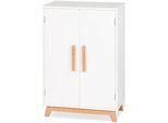 Puppenkleiderschrank PINOLINO "Marit", weiß (weiß, natur), Puppenmöbel, KinderB:45cm H:67cm T:30cm, B:45cm H:67cm T:30cm