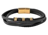 Armband ADELIA´S "Unisex Armband – Lederarmband aus Leder 19 cm", schwarz, Armbänder, Damen, 19cm, Leder, Armband, Zum Verschenken – passend für viele Anlässe