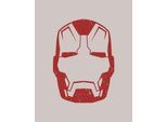 Bild KOMAR "Iron Man Helmet MK 43", rot (farbe bild(er): rot), B:40cm H:50cm, Holz, Papier, Bilder, Bild, Wandbild zur Dekoration im Kinderzimmer - ohne Rahmen