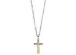 Kette mit Anhänger ADELIA´S "Herren Edelstahl Ankerkette Halskette mit Anhänger Kreuz", silber, Halsketten, Herren, unbekannt, Edelstahl