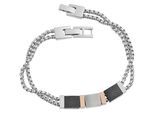 Armband ADELIA´S "Herren Armband aus Edelstahl 21 cm", schwarz, Armbänder, Herren, 21cm, Edelstahl, Armband, Ideal als Geschenk zum Valentinstag