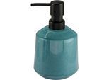 Seifenspender KLEINE WOLKE "Mystic", petrol, Steinzeug, Dosierspender, Seifenspender