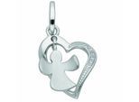 Kettenanhänger ADELIA´S "Anhänger 925 Silber mit Zirkonia – Silberanhänger", silber, Schmuckanhänger, Damen, mit Zirkonia, Silber 925 (Sterlingsilber), Kettenanhänger, Silberanhänger