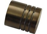 Gardinenstangen-Endstück GARDINIA "Zylinder", braun (bronzefarben), B:2cm, Gardinenstangenendstücke, Gardinenstangen-Endstück, Serie Einzelprogramm Chicago Ø 20 mm