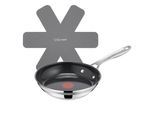 Pfannen-Set TEFAL "Jamie Oliver Smart Cook", edelstahl, Ø:20cm, Pfannen, Pfannen-Set, Keramikbeschichtung, Thermo-Signal, induktionsgeeignet, Edelstahlgriff