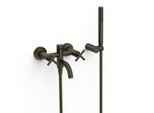 Tres Aufputz 2 Griffmischer für Wanne und Dusche Anti Kalk Messing Handbrause , 28317601KMB 28317601KMB