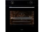 HANSEATIC Einbaubackofen "HBO7213A1", Energieeffizienz: A+, schwarz, B:59,5cm H:59,5cm T:56,6cm, Backöfen, inkl. 3 Jahre Herstellergarantie, Einbaubackofen