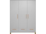 Kleiderschrank MÄUSBACHER, weiß, neutral, B:148cm H:190cm T:51cm, Holzwerkstoff, Schränke, Kleiderschrank, Kleiderschrank Höhe 190" Breite "148"