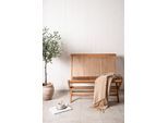 Gartenlounge-Bank VENTURE HOME "Ghana, robuste Holzbank für hohen Sitzkomfort", natur, natur, B:100cm H:89cm T:47cm, FSC-zertifiziertes Massivholz, Holz, Massivholz, Sitzbänke, Gartenlounge-Bank, Sitzbank minimalistisch, Teakoptik, komfortabel