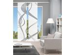 Schiebegardine VISION S "TIBANO 2er SET" Gr. 1, grau (grau, naturfarben), B:60cm H:260cm, Polyester, Gardinen, Schiebegardine, Bambus-Optik, Digital bedruckt