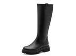 Stiefel MARCO TOZZI, Damen, Gr. 41, Normalschaft, schwarz, Lederimitat, unifarben, Schuhe Stiefel, Blockabsatz, Langschaftstiefel mit praktischem Innenreißverschluss